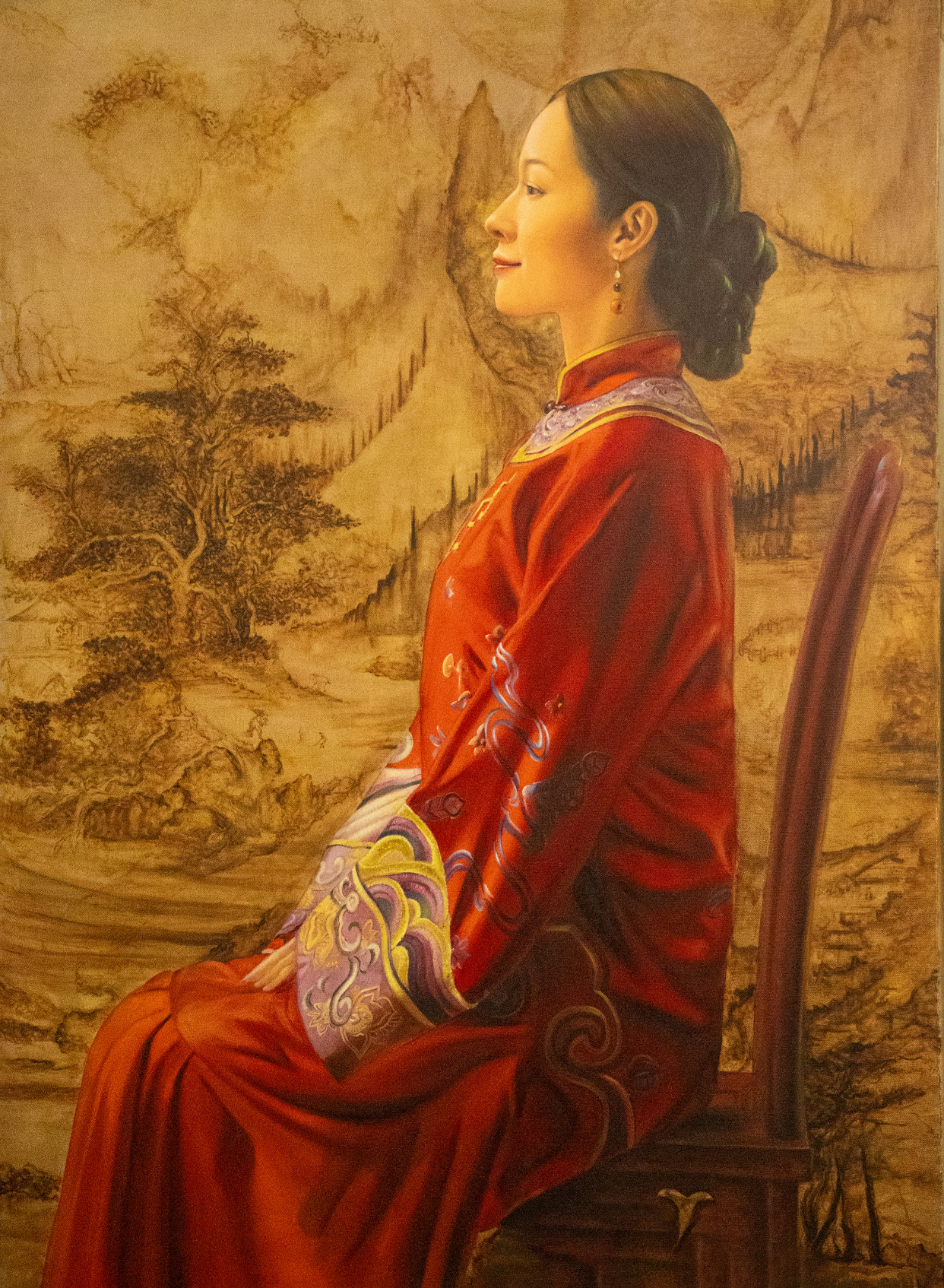 徐旭作品4 古典油画作品《江山美人图》创作时间2010年